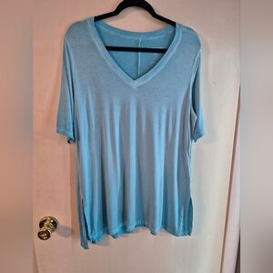 Torrid Super Soft Light Blue V-Neck Women's Top